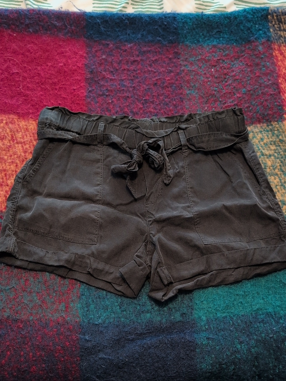aerie Classic Black Tie-Waist Women’s Shorts